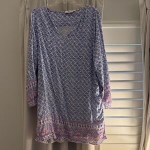 Vineyard Vines Blue and Pink Swim Coverup